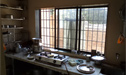 Kitchen platform for preparing Naivedyam for Baba.